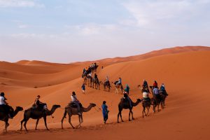 merzouga desert caml ride in Private Marrakech Desert Tour in 3 Days